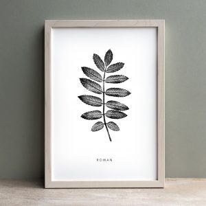 Rowan Leaf Print Black